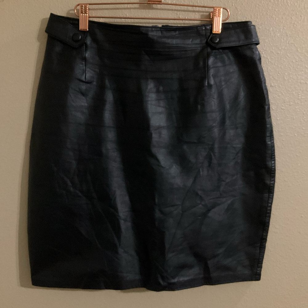 Jacqueline Ferrar Womens 12 leather skirt